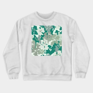 Bold Florals / Retro Shapes in Green Crewneck Sweatshirt